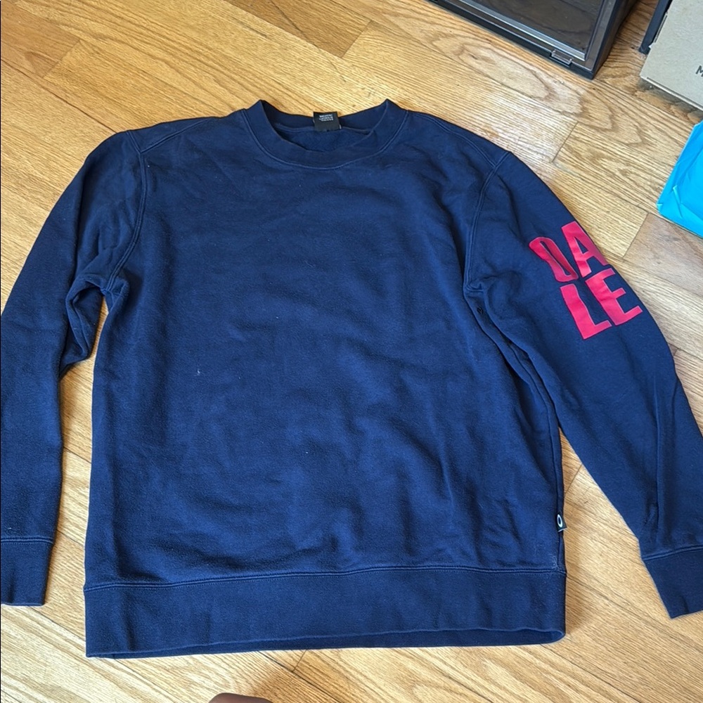 Oakley Blue and Red Crewneck Sweater